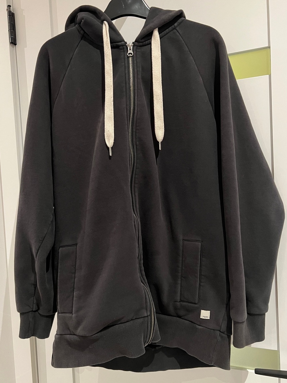 Vuori Restore Oversized Full Zip Hoodie Washed Black Small